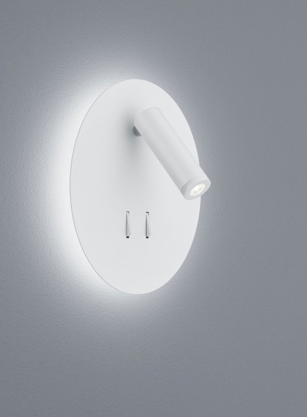 LED reading light with two independent light sources with switch
