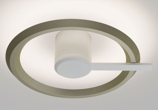 Ceiling lamp / wall lamp Yano of Oligo with Tunable white function and indirect radiation, optionally with 340mm or 400mm diameter