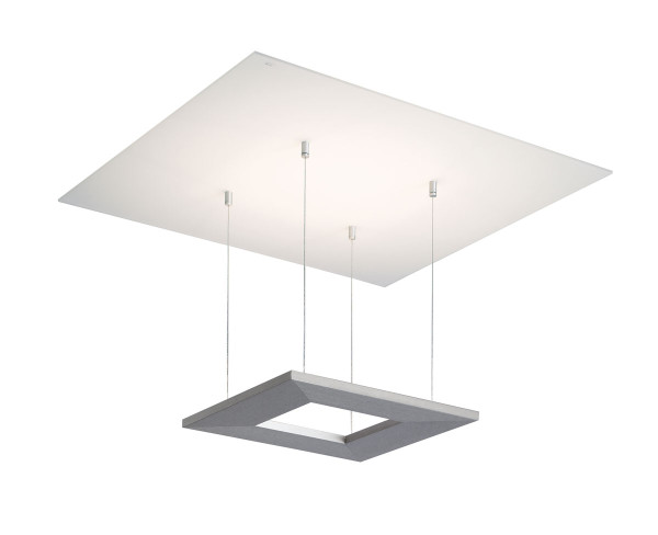 LED ceiling light ZEN from Escale - here the variant in surface glass / brushed aluminium
