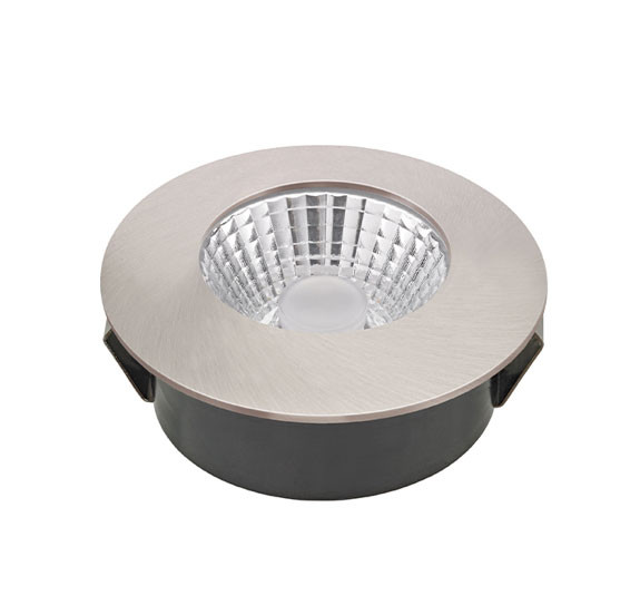 Dimmable furniture recessed spotlight with only 26mm installation depth optionally in the surface white, black or steel