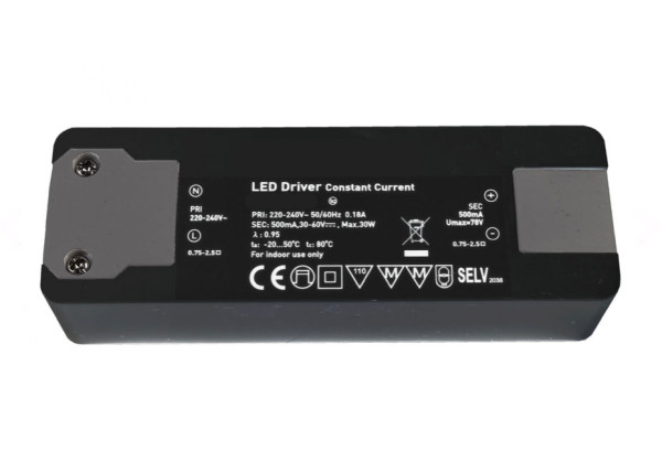 LED-Konverter 500mA, 30W, nicht dimmbar
