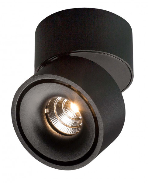 LED Maxi-Spot rotatable and swiveling optionally in the surfaces white or black