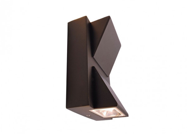 Small LED facade spotlight in anthracite, double-sided emission