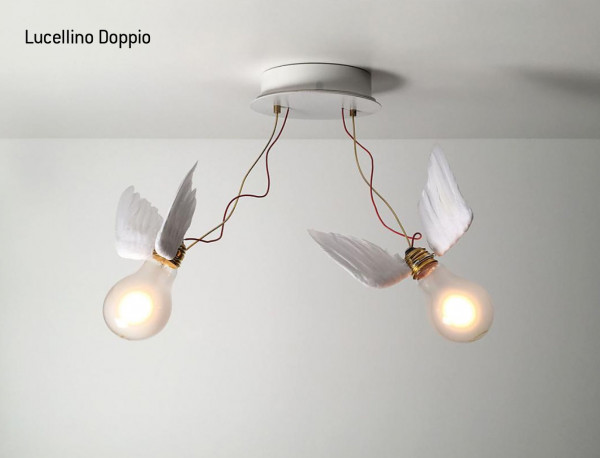 Wall and ceiling lamp Lucellino Doppio by Ingo Maurer