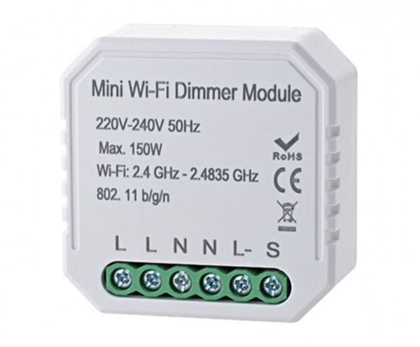 WIFI dimmer for flush-mounted boxes - compatible with Amazon Alexa and Google Assistant