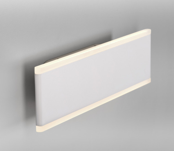 Flat LED wall light with double-sided light distribution for narrow corridors or stairwells
