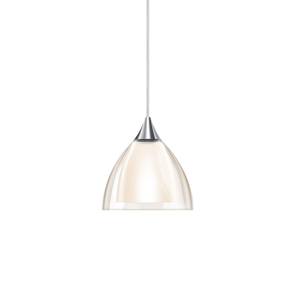 Pendant luminaire SILVA for the 230V track system DUOLARE from Bruck - here the variant with surface chrome