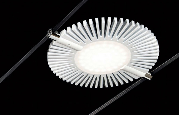 Cable system LED luminaire newTensoLED by Cini & Nils for the Tenso 230V cable system - here the version in surface white