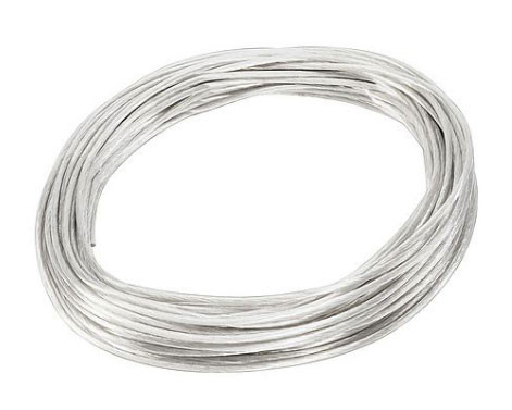 Tensioning rope white isolated