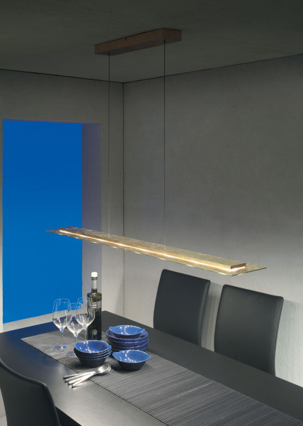 LED Pendelleuchte SKYLINE von Escale in Oberfläche Blattgold