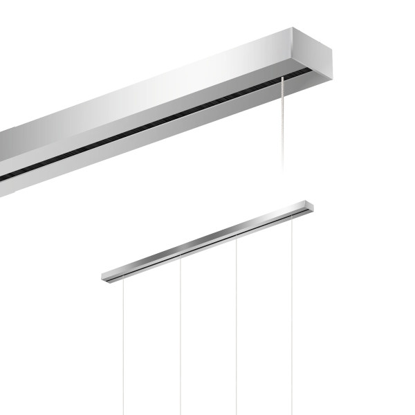 Maximum canopy 4-light from Bruck with 130cm width optionally in chrome, matt chrome, white or black finish 