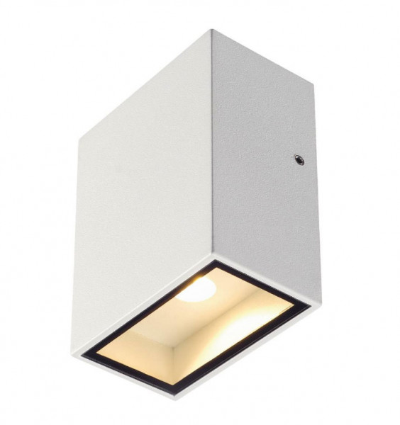 LED wall light with single-sided emission in white surface