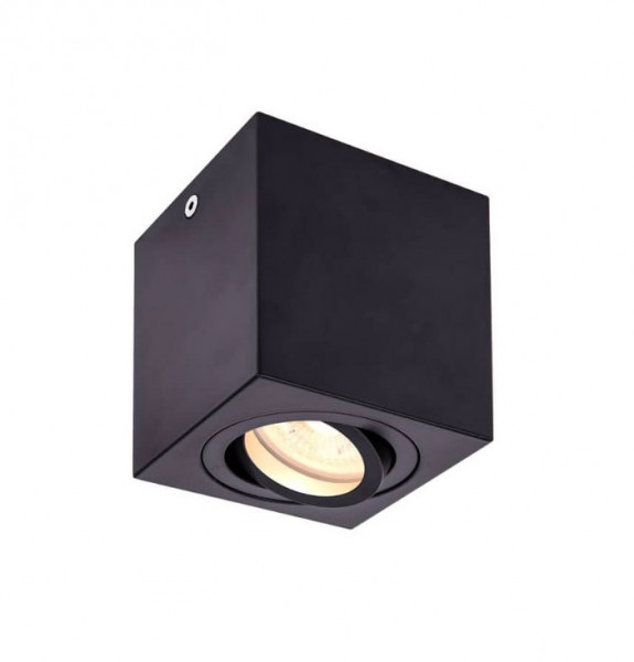 LED surface mounted luminaire in square design rotatable and swiveling for replaceable bulbs. We offer this luminaire in white, brushed aluminum and black finishes.