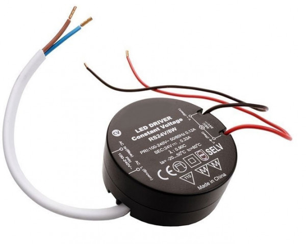 24V LED-Konverter mit konstanter Ausgangsspannung, nicht dimmbar, geeignet zum Einbau in Unterputzdosen / Hohlwanddosen