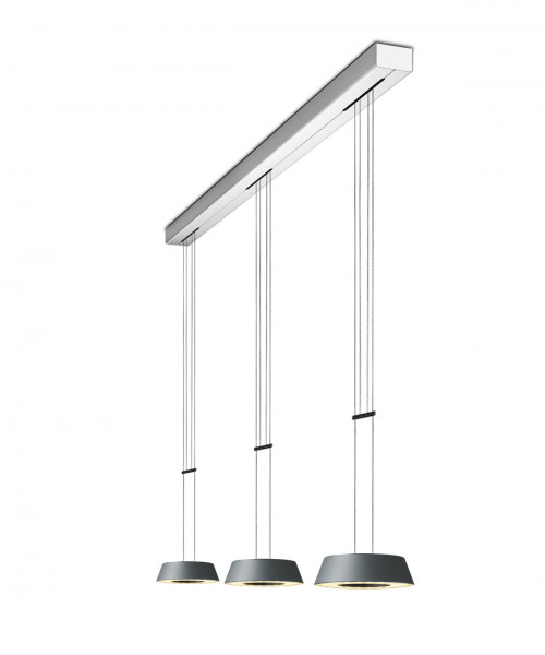 LED pendant light GLANCE by Oligo - here the variant in surface matt gray