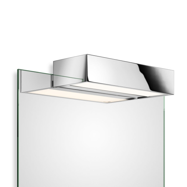 Mirror clip-on lamp BOX by Decor Walther. Available in the lengths 15, 25, 40 and 60cm and optionally in the surface white, black, chrome, satin nickel, gold, gold matt and rose gold.
