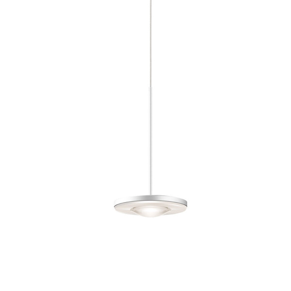 Suspension lamp EUCLID by Bruck for the 230V track system DUOLARE - here the variant in surface white