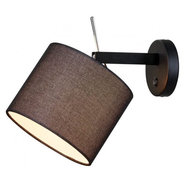 Reading lamp with fabric shade