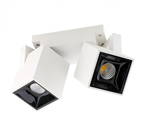 Cubistic LED spot with 2x 619lm. This luminaire is dimmable and rotatable and tiltable