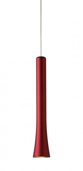 LED-Pendelleuchte RIO 1-flammig von Oligo - hier die Variante mit Leuchtenkopf Red velvet