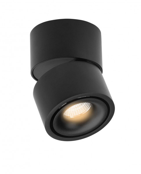 LED Mini-Spot rotatable and swiveling optionally in the surfaces white or black