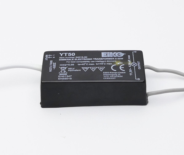 Miniatur Trafo elektronisch 0-50VA, geeignet für LED. Dimmbar