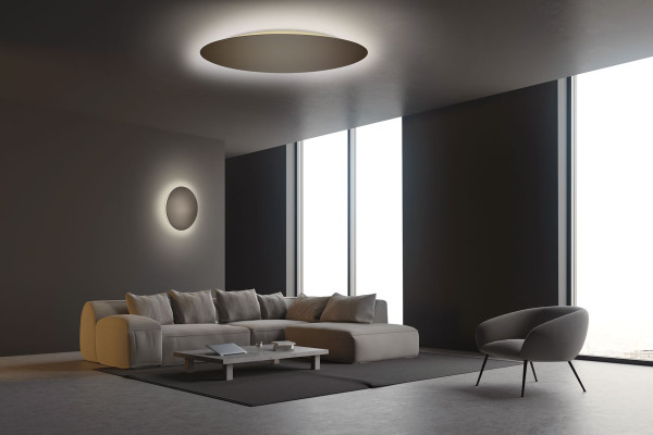 LED ceiling / wall light BLADE by Escale - here the variant surface anodized matt bronze (customer example)