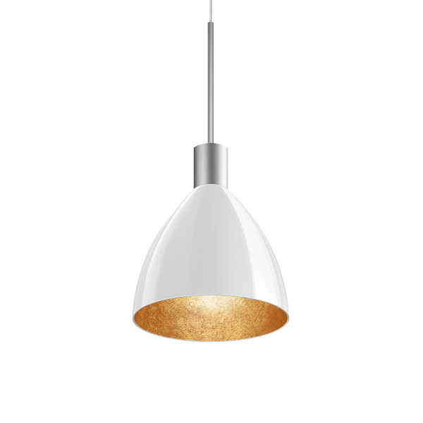 LED pendant luminaire SILVA NEO 160 for the 230V track system DUOLARE from Bruck - here the variant with surface matt chrome