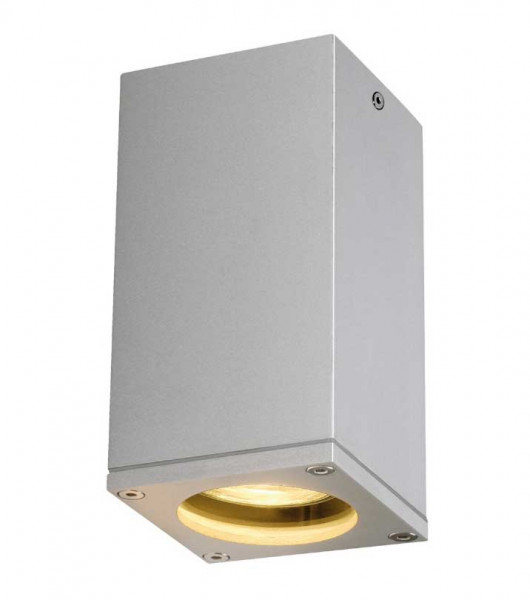 LED ceiling spotlight in gray surface for interchangeable GU10 LED or halogen lamps
