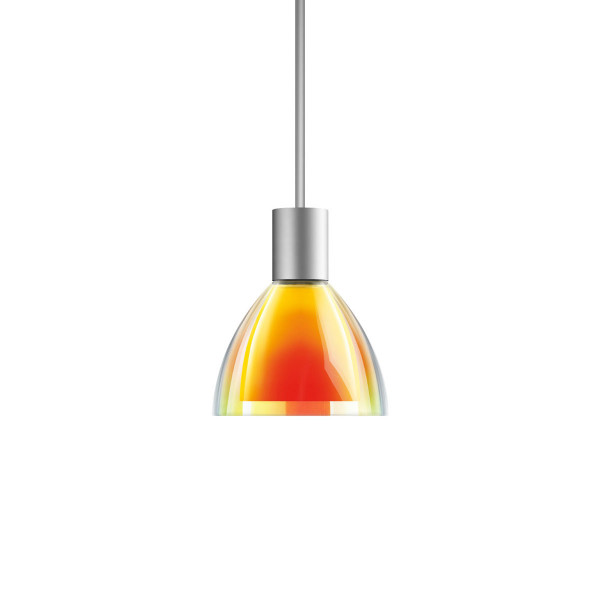Pendant luminaire SILVA NEO 110 LED for the 230V track system DUOLARE from Bruck - here the variant with surface matt chrome