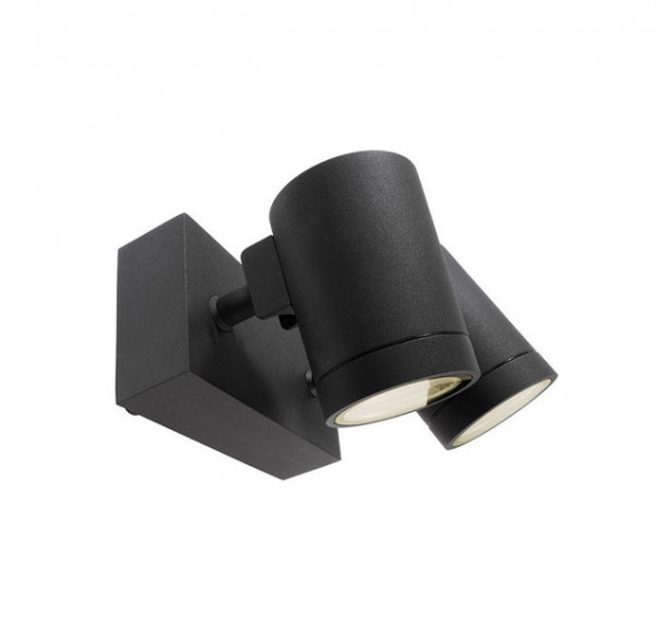 2-way swiveling and rotating wall and ceiling spotlights for outdoor applications with an anthracite surface