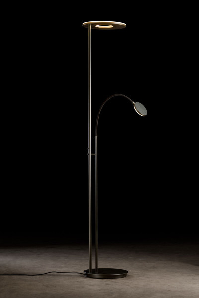 Floor lamp NOVA FLEX with ceiling washer and flex arm by Holtkötter