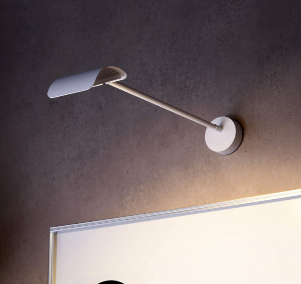 Wall spotlight with bracket (display spotlight) optionally in the surface anthracite or white