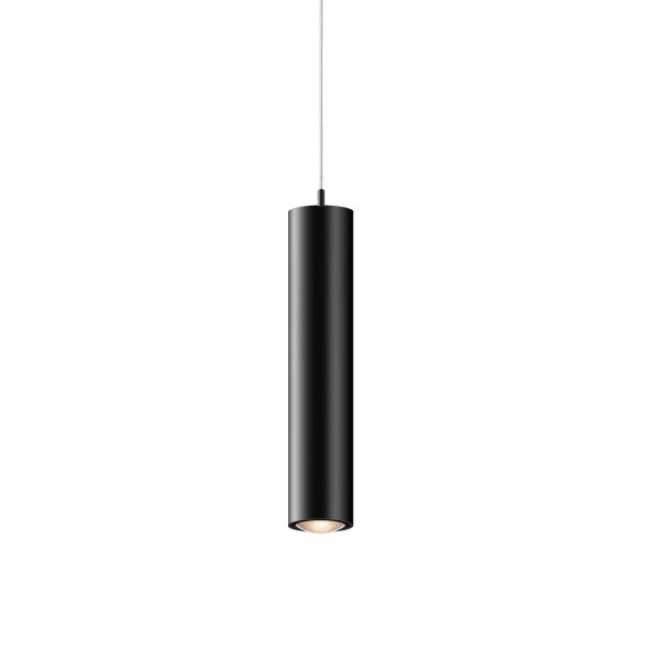 LED pendant lamp STAR 55 for the 230V track system DUOLARE from Bruck - here the variant in surface black